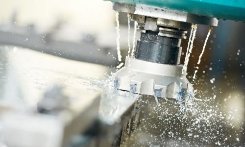 13094767 - close-up process of metal machining by mill