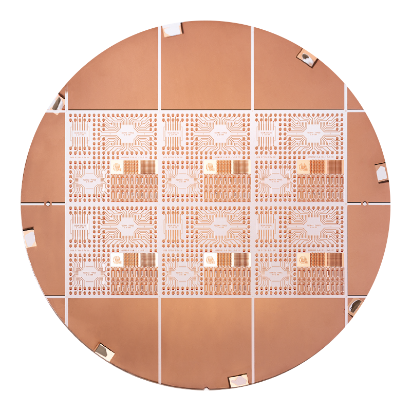 Glass wafer with micro holes, copper coated